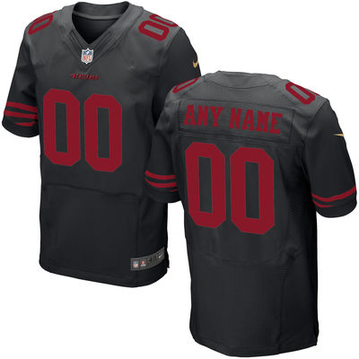 San Francisco 49ers Customized Black Alternate Elite Jersey 003 - Click Image to Close